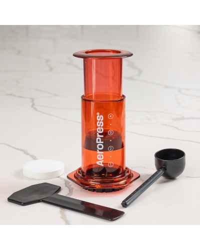 Cafetera AeroPress Clear-Rojo set