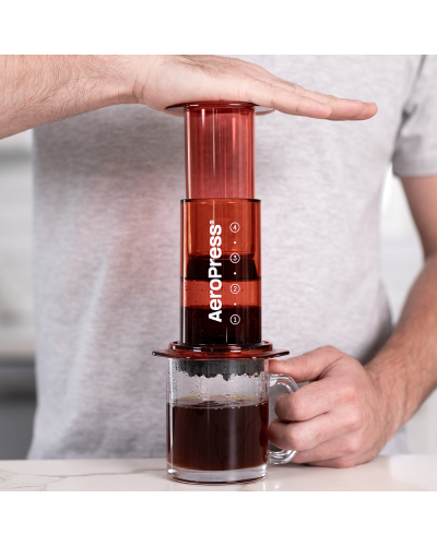 AeroPress Clear-Rojo con Carafe
