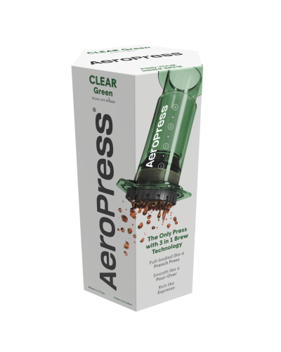 Cafetera AeroPress Clear-Verde-caja