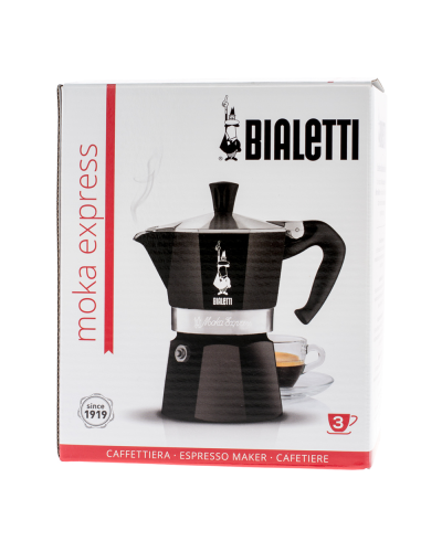 Bialetti Moka Express 3 Cups Black- Box