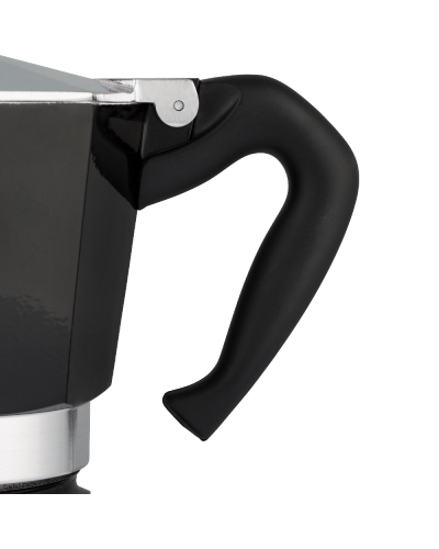 Bialetti Moka Express 3 Cups Black- handle