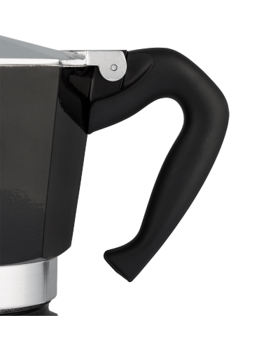 Bialetti Moka Express 6 Cups Black- handle