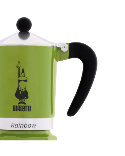 Bialetti Rainbow 3 Cups Green-handle
