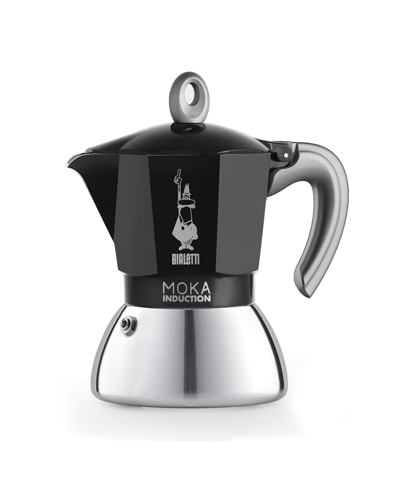 Bialetti Moka Inducción 4 Tazas Negra