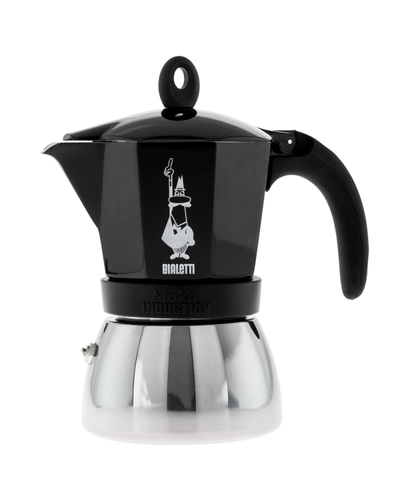 Bialetti Moka Inducción 6 Tazas Negra