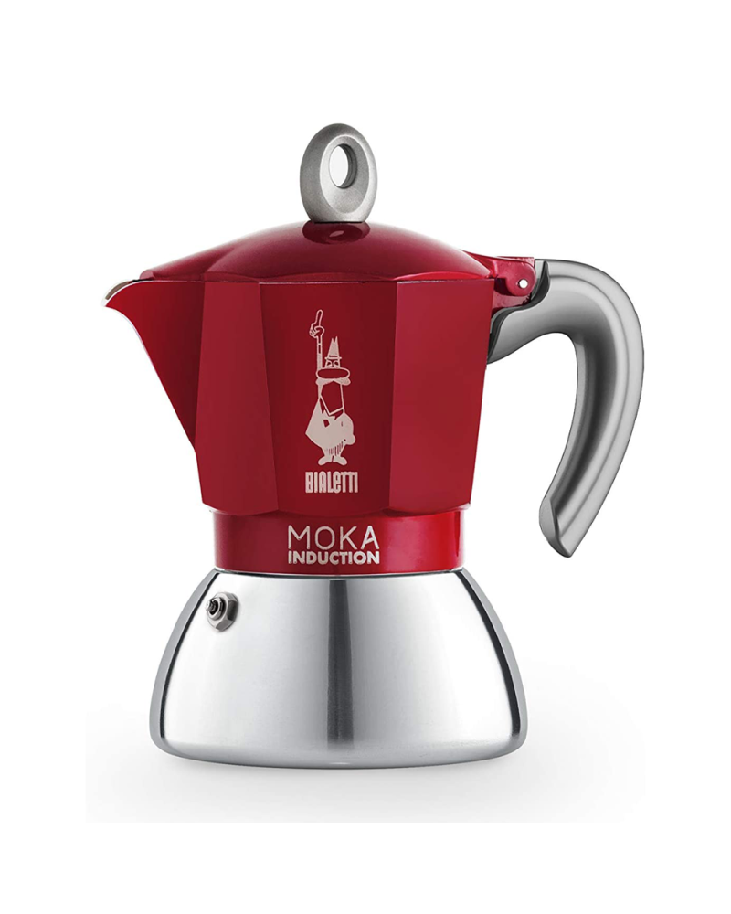 Bialetti Moka Inducción 4 Tazas Roja