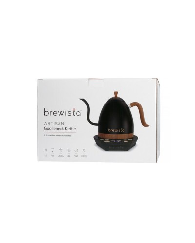 Brewista Hervidor Artisan 1L Negro Madera con Base Negra- Caja