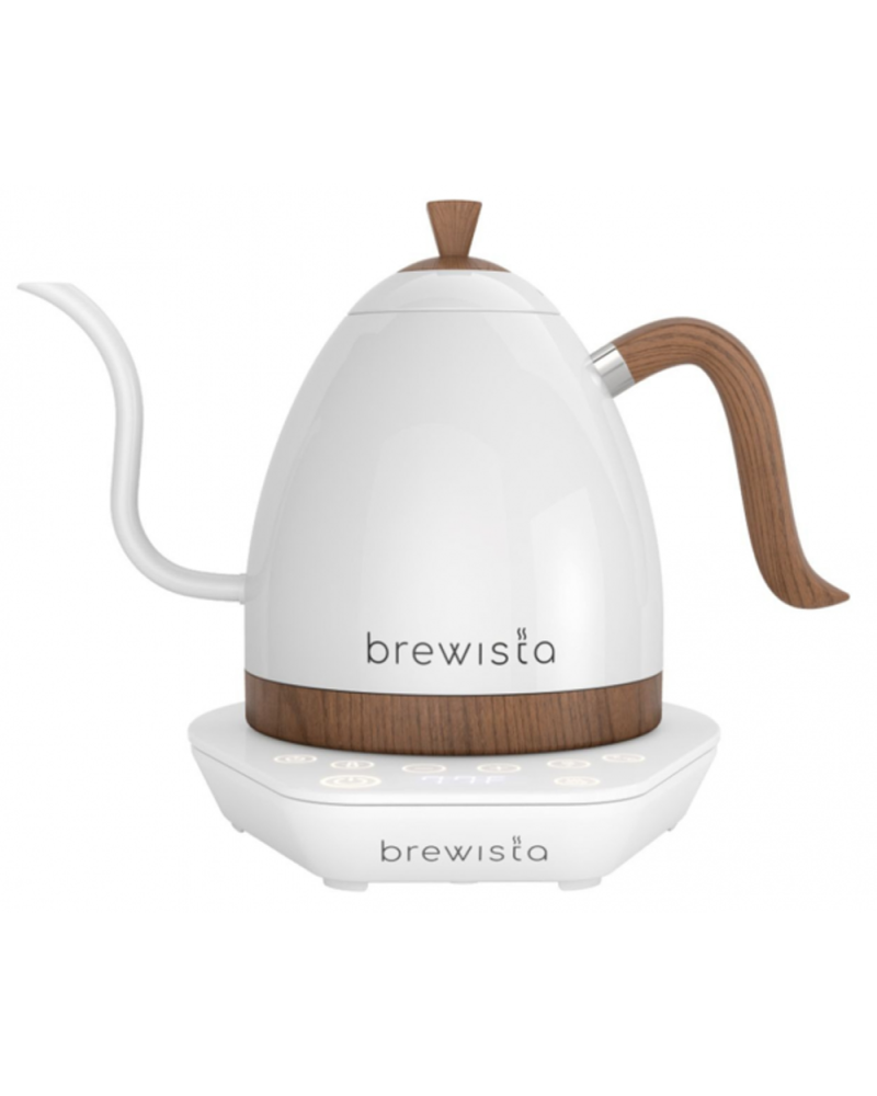 Brewista Hervidor Artisan 1L Hervidor Blanco Madera Con Base Blanca