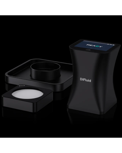 Difluid Omni: Medidor de Color y Analizador de Partículas fondo oscuro