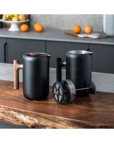 Fellow Clara French Press Matte Black With Walnut Handle both clara models