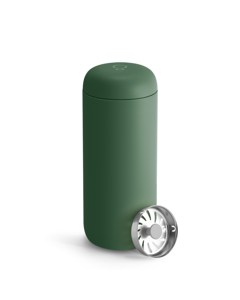 Fellow Carter Move Mug 16oz Cargo Green with splash guard