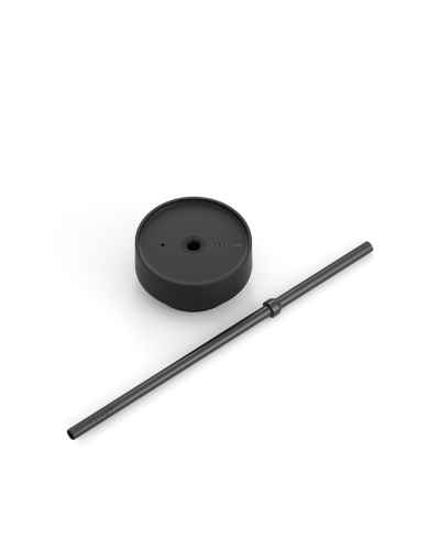 Fellow Carter Cold 16oz Matte Black Lid and straw