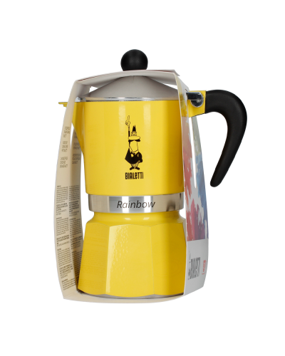 Bialetti Rainbow 3 Cups Yellow Sleeve box