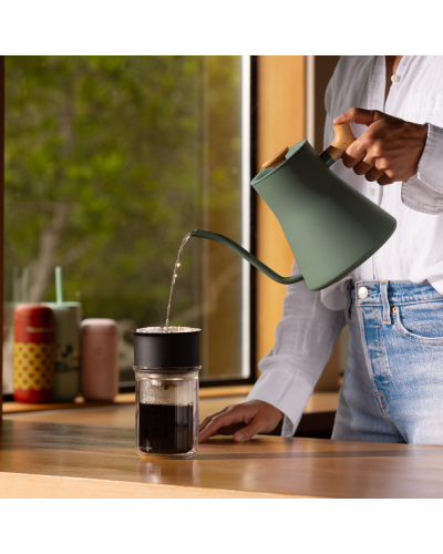 Fellow Hervidor Stagg EKG Eléctrico 0.9L Verde Ahumado brewing X dripper