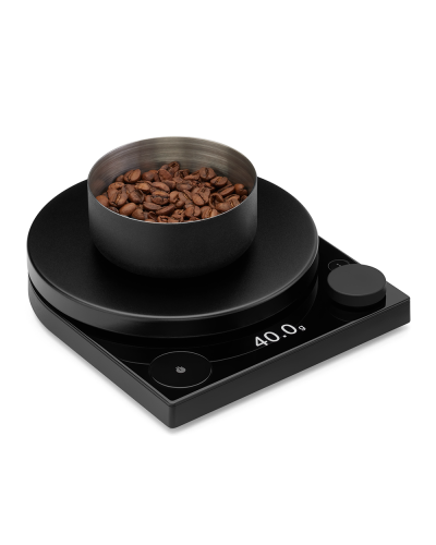 Fellow Tally Pro Digital Scale with atmos filled with beans