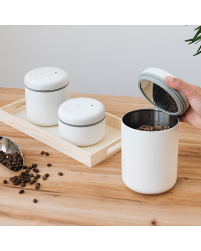 Fellow Atmos Canister 1.2L Matte White open lid