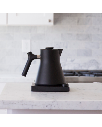 Fellow Corvo Ekg 0.9L Matte Black on kitchen surface