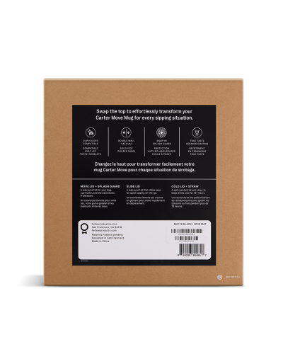 Fellow Carter Bundle Move (3 In 1)16oz Matte Black box behind