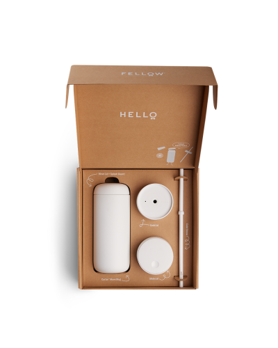 Fellow Carter Bundle Move (3 In 1)16oz Blanco Mate interior