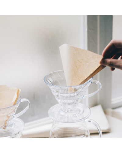 Hario V60 Plastic Dripper 01 Transparente con filtro natural