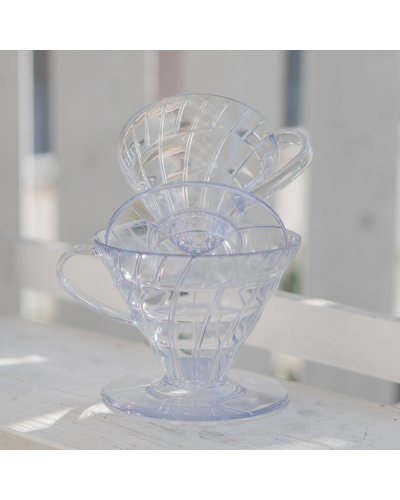 Hario V60 Plastic Dripper 01 Transparente conjunto