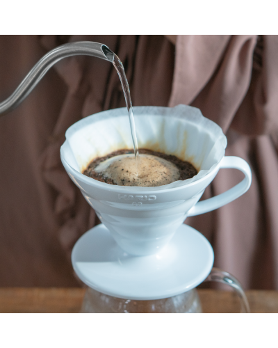 Hario V60 Plastic Dripper 01 Blanco filtrado