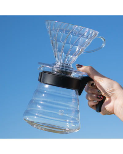 Hario V60 02 Craft Coffee Maker Black in the air