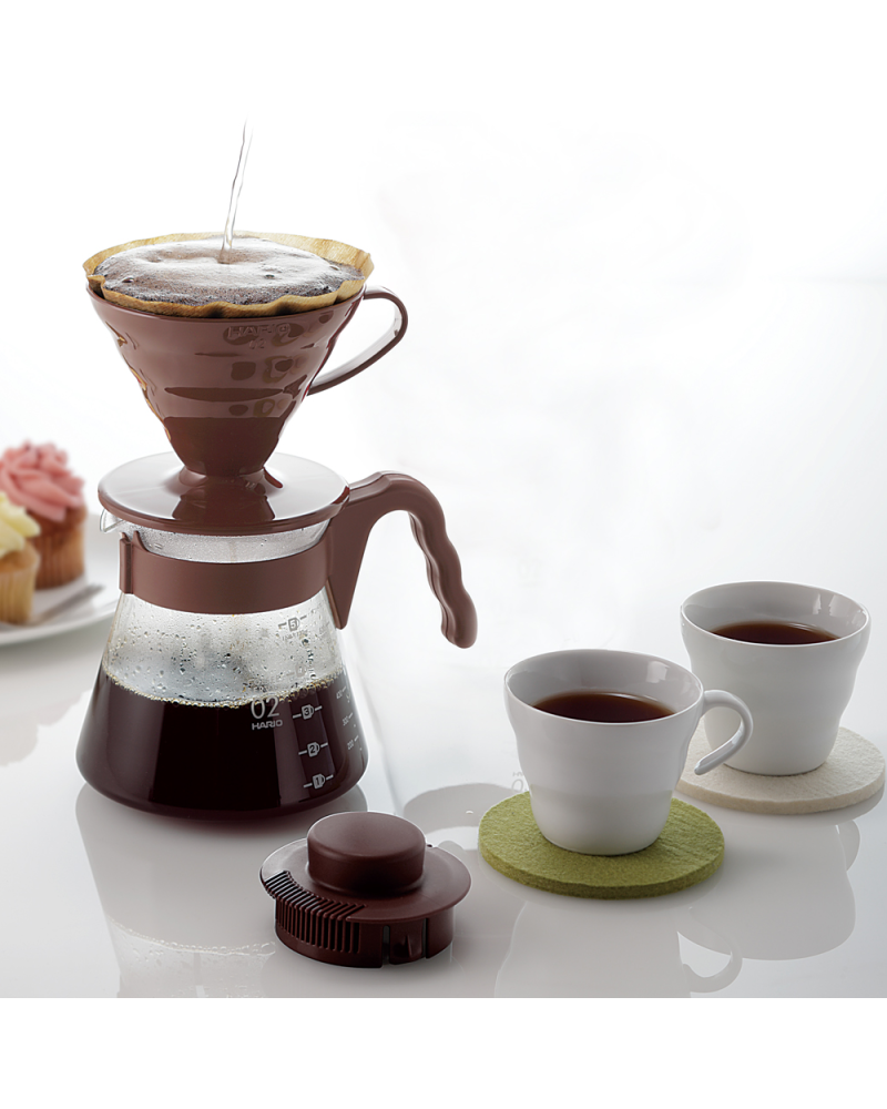 Hario V60 Coffee Server 02 Set Brown
