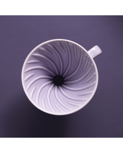 Hario V60 Ceramic Dripper 02 Purple Heather on Purple Background