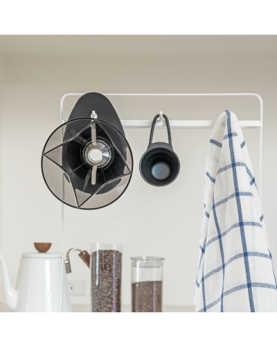 Hario V60 0Ne Pour Dripper Mugen Transparent Black in the kitchen.