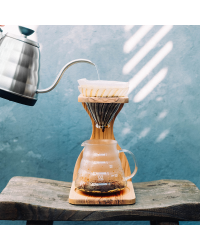 Hario Set V60 con Soporte de Madera y hervidor