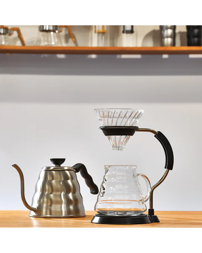 Hario Set V60 Cristal con Soporte con hervidor
