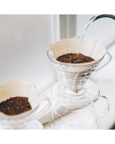 Hario V60 Coffee Paper Filter 01 Natural (40 Pcs) with V60