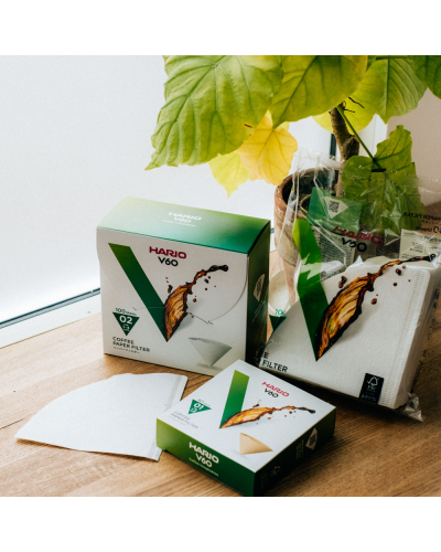 Hario V60 Filtro Papel 02 Natural (100 uds.) - Cajas