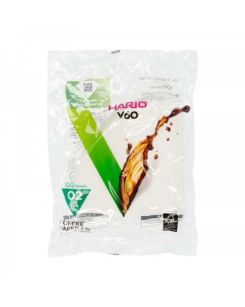 Hario V60 Filtro Papel 02 Blanqueado JAPÓN (100uds.) - Bolsa