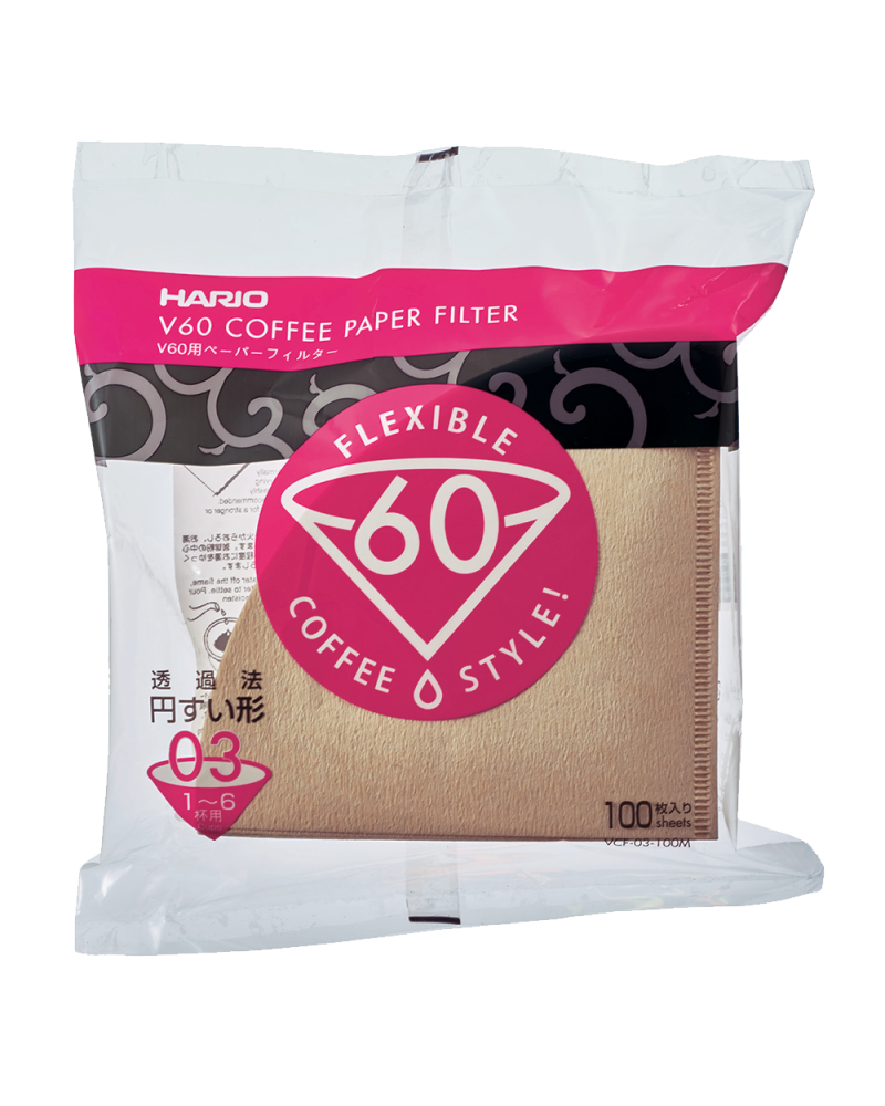 Hario V60 Filtro Papel 03 Natural (100 uds.) - Bolsa