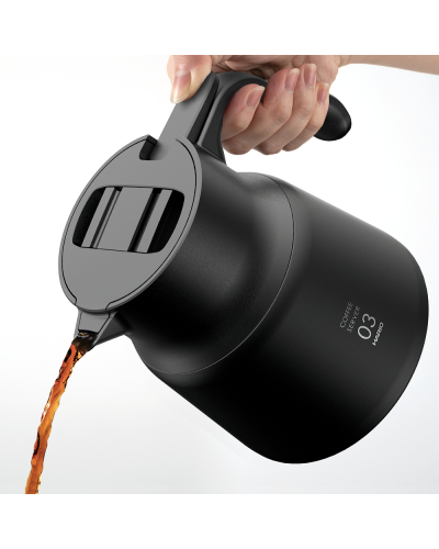 Hario Jarra de Café Térmica Plus 800ml - Negra detalle