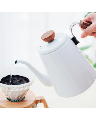 Hario Bona Coffee Drip Kettle serving