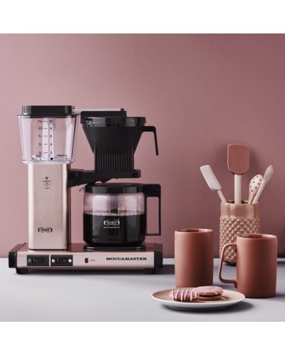 Moccamaster KBG Select Rosa con fondo Rosa