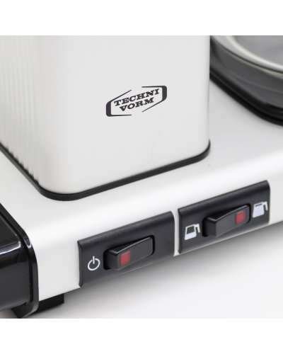 Moccamaster KBG Select Matte White close up machine buttons