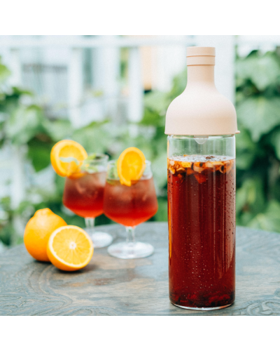 Hario Filter In Tea Bottle 300ml White with cups