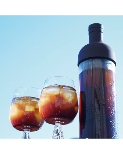 Hario Botella con Filtro 650ml - Negro con copas