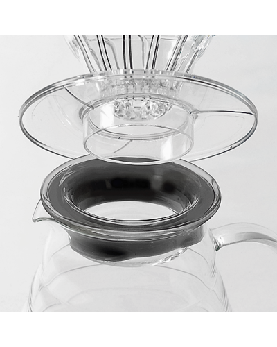Hario V60 Jarra de Café Cristal 360 detalle