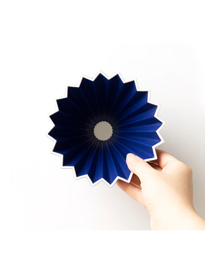 Origami Ceramic Dripper M Navy view from above