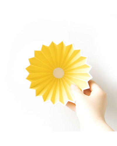 Origami Ceramic Dripper M Yellow from above