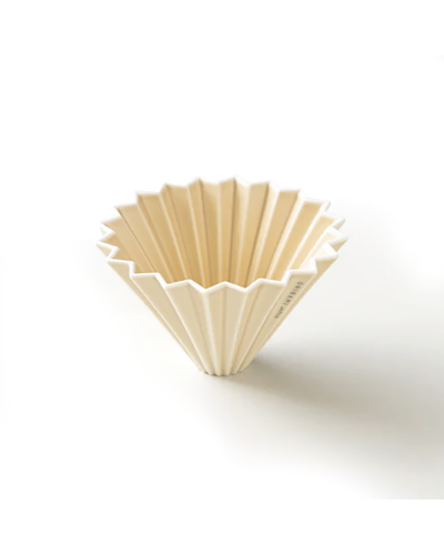 Origami Ceramic Dripper M Beige side