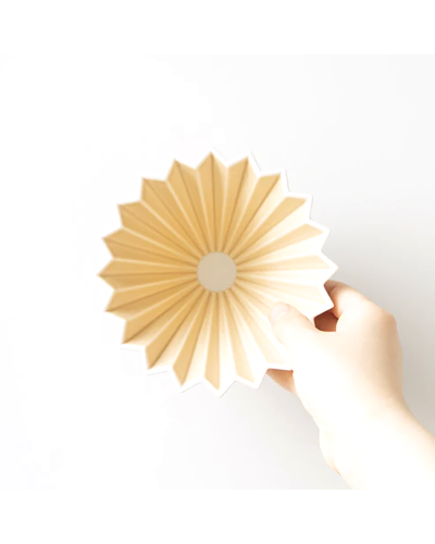 Origami Ceramic Dripper M Beige from above