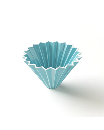Origami Dripper Cerámica M Turquesa de lado