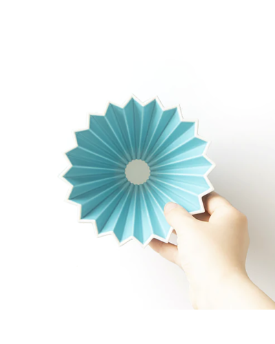 Origami Dripper Cerámica M Turquesa desde arriba