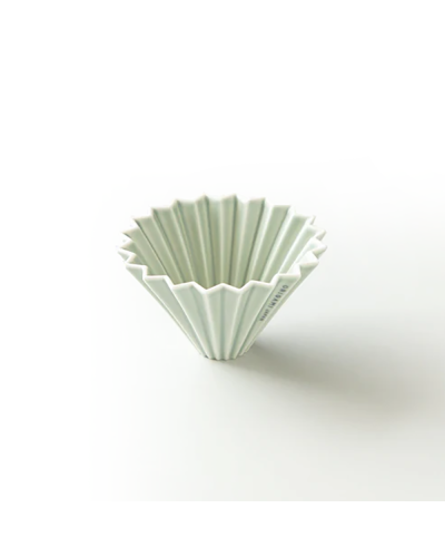 Origami Dripper Cerámica S Verde Mate de lado